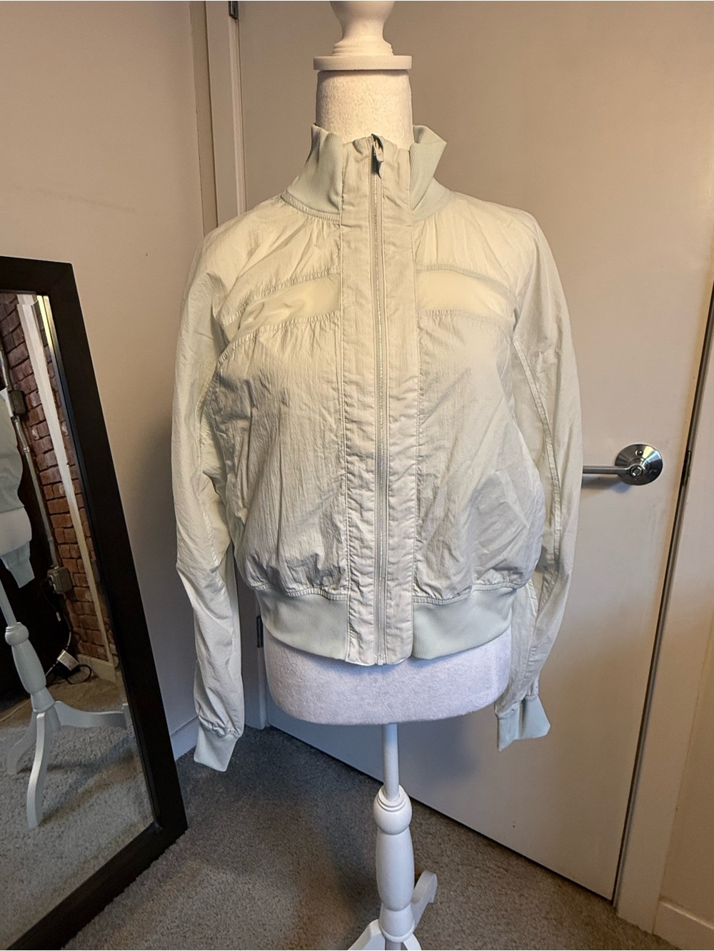 lululemon athletica Cream Lightweight Zip Bomber Jacket